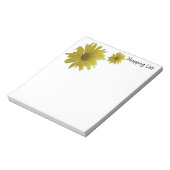 黄色の花メモ帳 ノートパッド (回転)