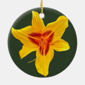 黄色の花写真 セラミックオーナメント (裏面)