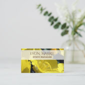 黄色の花写真、夏期名刺 名刺 (スタンド正面)