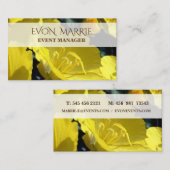 黄色の花写真、夏期名刺 名刺 (正面/裏面)