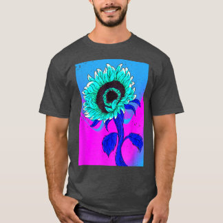 黄色の花合成波レトロVAPORWAVEひまわり Tシャツ