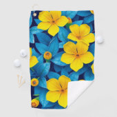 黄色の花地中海の- ゴルフタオル (インサイチュ)