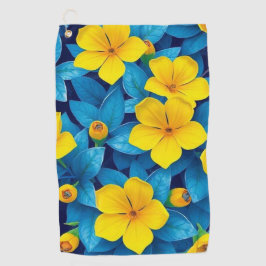 黄色の花地中海の- ゴルフタオル