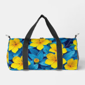 黄色の花地中海の- ダッフルバッグ (正面)
