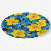 黄色の花地中海の- ペーパープレート (アングル)