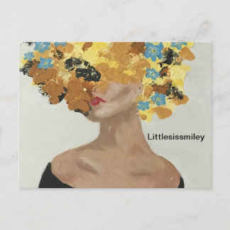 黄色の花婦人 ポストカード