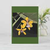 黄色の花招待状 招待状 (スタンド正面)