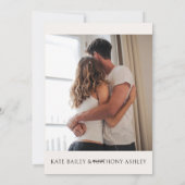 黄色の花柄の写真 ウェディング セーブ・ザ・デート シーズンカード (裏面)