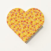 黄色の花柄スパイラルノート ノートブック (裏面)