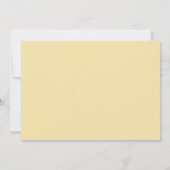 黄色の花模様ブランチと花嫁シャワー 招待状 (裏面)