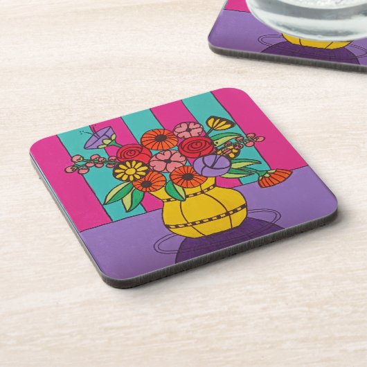 黄色の花瓶 コースター (左側)