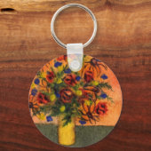 "黄色の花瓶"フローラキーチェーン キーホルダー (正面)
