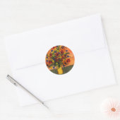 「黄色の花瓶」フローラシール ラウンドシール (封筒)