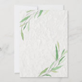 黄色の花緑のテラリウム赤ちゃんシャワー 招待状 (裏面)