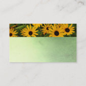 黄色の花自然写真明るいカスタムの 名刺 (裏面)