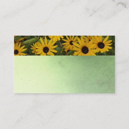 黄色の花自然写真明るいカスタムの 名刺 (裏面)