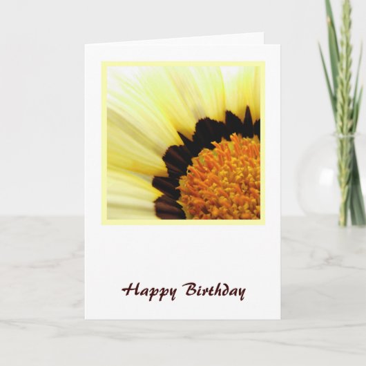 黄色の花誕生日カード カード (正面)