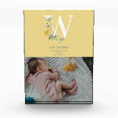 黄色の花誕生統計の誕生発表 フォトブロック (正面)