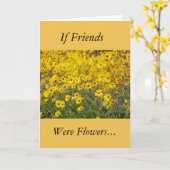 黄色の花鮮やかの友情の分野 カード (黄色い花)