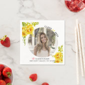 黄色の花2022年クラス卒業写真 スタンダードカクテルナプキン (インサイチュ)