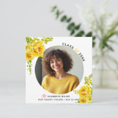黄色の花2025年クラス卒業写真 案内状 (スタンド正面)