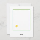 黄色の花 シーズンカード (裏面)