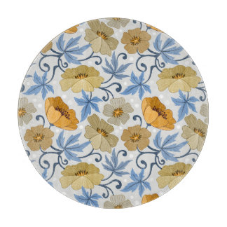 黄色の花:シームレスなテキスタイルデザイン カッティングボード