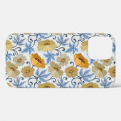 黄色の花:シームレスなテキスタイルデザイン Case-Mate iPhoneケース (裏面 (横))