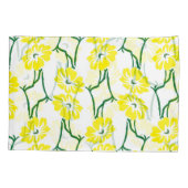 黄色の花：シームレ図解入りの、写真付きのスパターン 枕カバー (裏面)