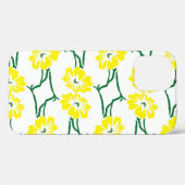 黄色の花：シームレ図解入りの、写真付きのスパターン Case-Mate iPhoneケース (裏面 (横))
