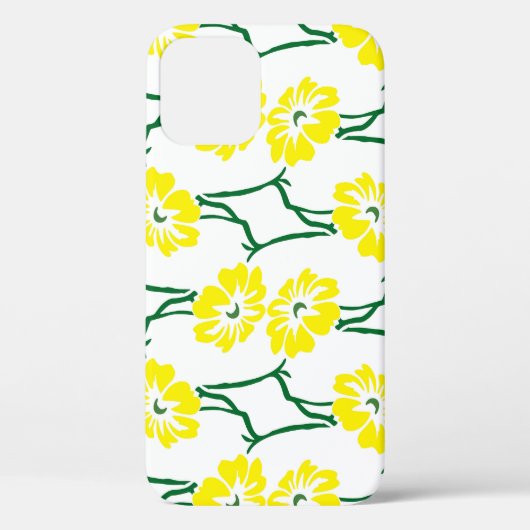 黄色の花：シームレ図解入りの、写真付きのスパターン Case-Mate iPhoneケース (裏面)