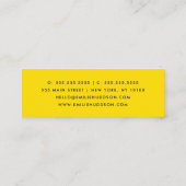 黄色の花，フローラ，花屋，花屋 スキニー名刺 (裏面)