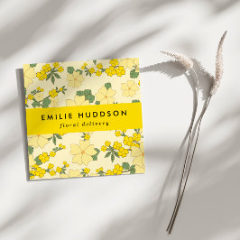 黄色の花,フローラ,花屋,花屋 スクエア名刺