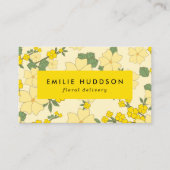 黄色の花,フローラ,花屋,花屋 名刺 (正面)