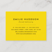 黄色の花,フローラ,花屋,花屋 名刺 (裏面)
