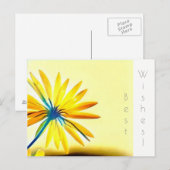 黄色の花　ベストウィッシュはがき ポストカード (正面/裏面)