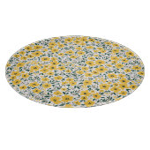 黄色の花:モダンフローラシームレス。 カッティングボード (角)