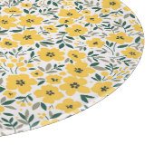 黄色の花:モダンフローラシームレス。 カッティングボード (角)