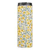 黄色の花：モダンフローラシームレス。 タンブラー (裏面)