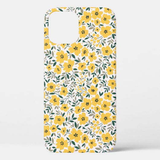 黄色の花:モダンフローラシームレス。 Case-Mate iPhoneケース (裏面)