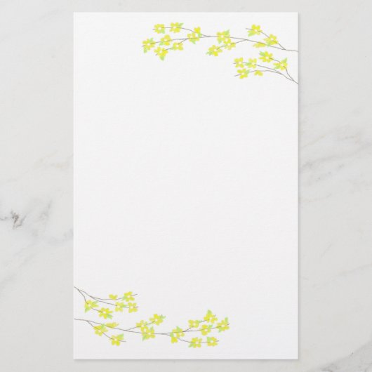 黄色の花 便箋 (正面)