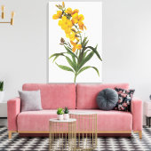 黄色の花（名前不明）ピエール・ジョセフ・レッドアウト キャンバスプリント (インサイチュ (リビング))