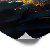 黄色の花Sci-fiロボット ポスター (角)