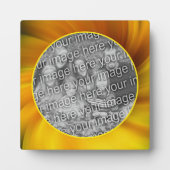 黄色の茶色のジャグジーのプール自分の写真を追加 フォトプラーク (正面)