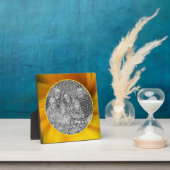 黄色の茶色のジャグジーのプール自分の写真を追加 フォトプラーク (インサイチュ)