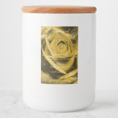 黄色の茶色のバラとパーム葉製品ラベル フードラベル (正面)