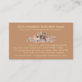 黄色の茶色の犬の散歩人グルーマーパンチロイヤルティ 名刺 (裏面)