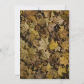 黄色の落ち葉の結婚式リハーサルディナー 招待状 (裏面)