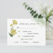 黄色の葉緑の食事 出欠カード (スタンド正面)