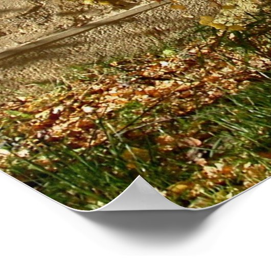 黄色の葉 ポスター (角)